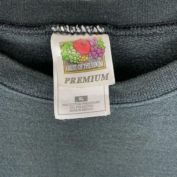 Vintage Football Sweatshirt Size XL Black 90s 4th And Goal Faded Boxy Puff Logo - Picture 6 of 13